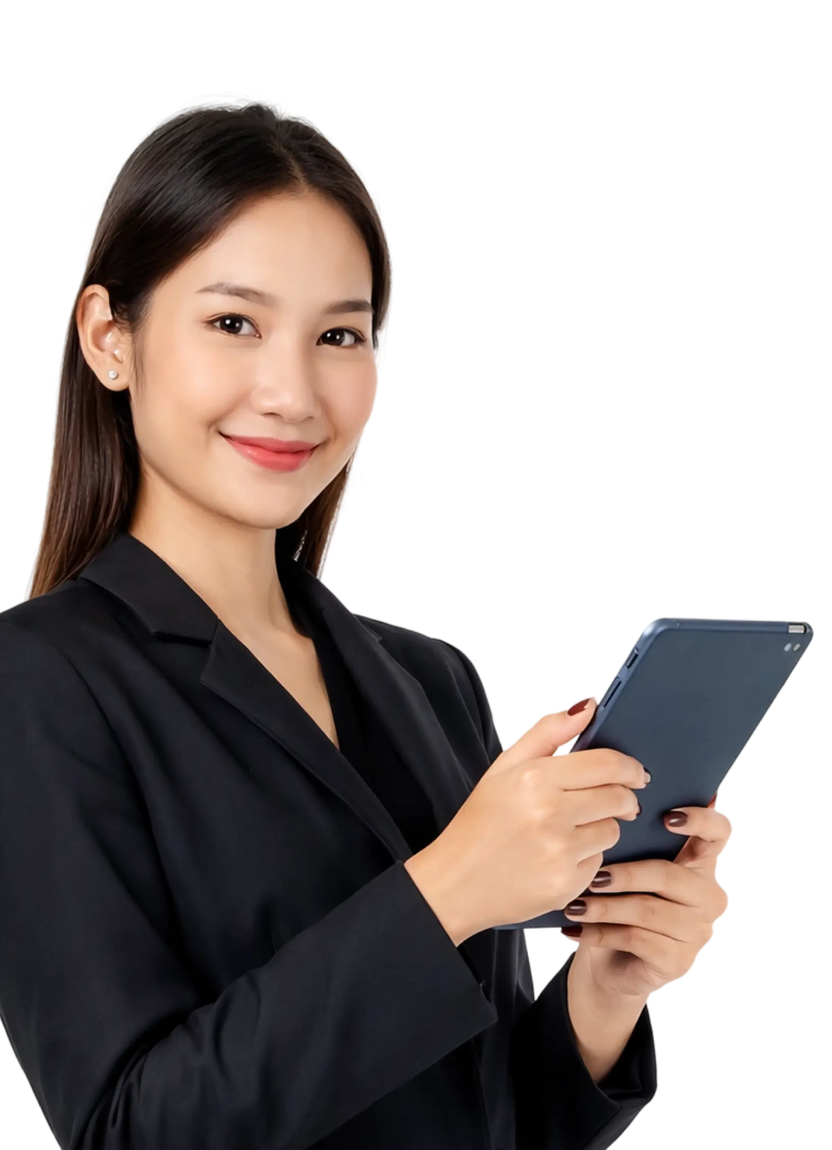 Trader dengan sebuah tablet